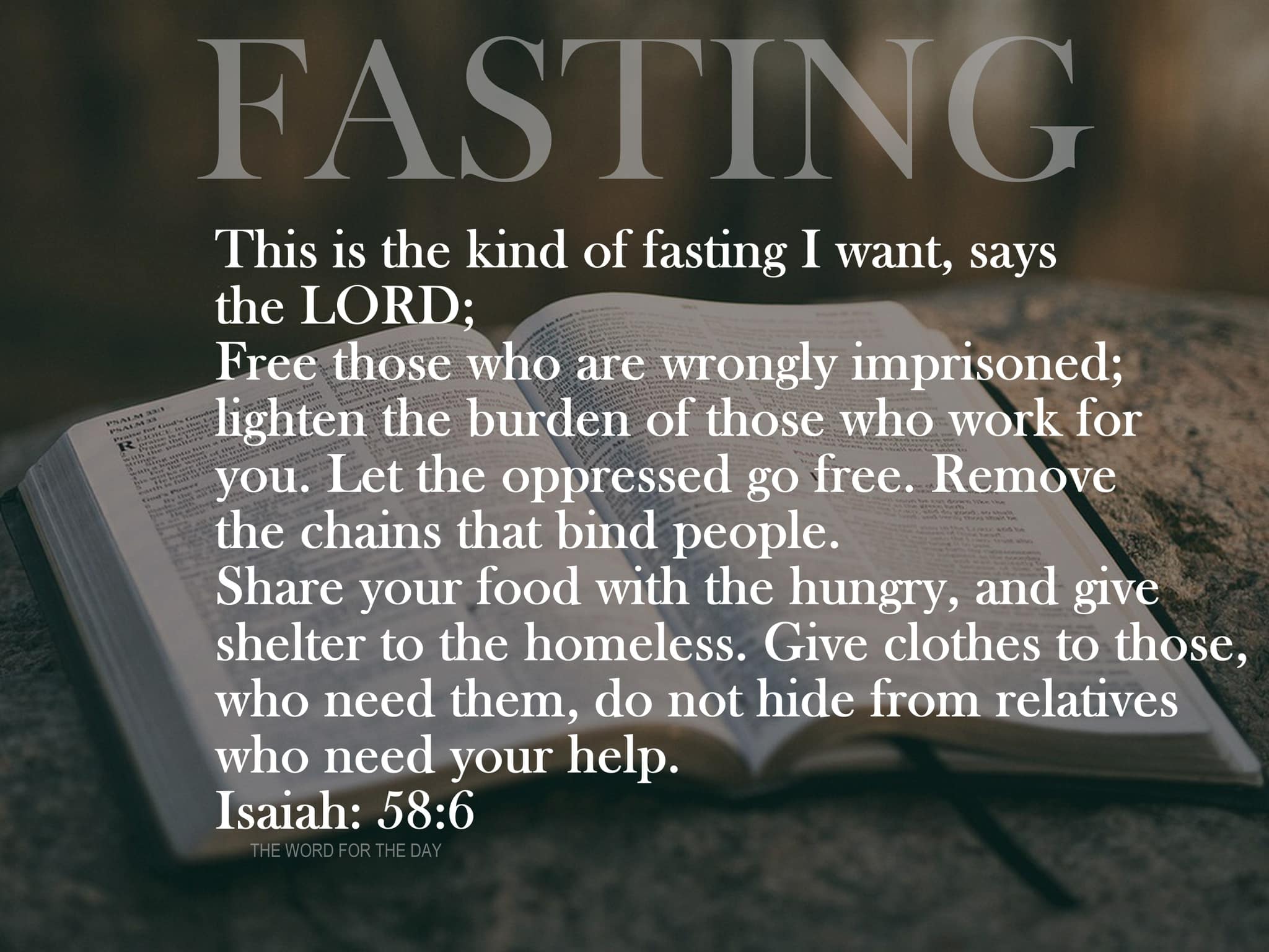 Thoughts To Ponder: Fasting