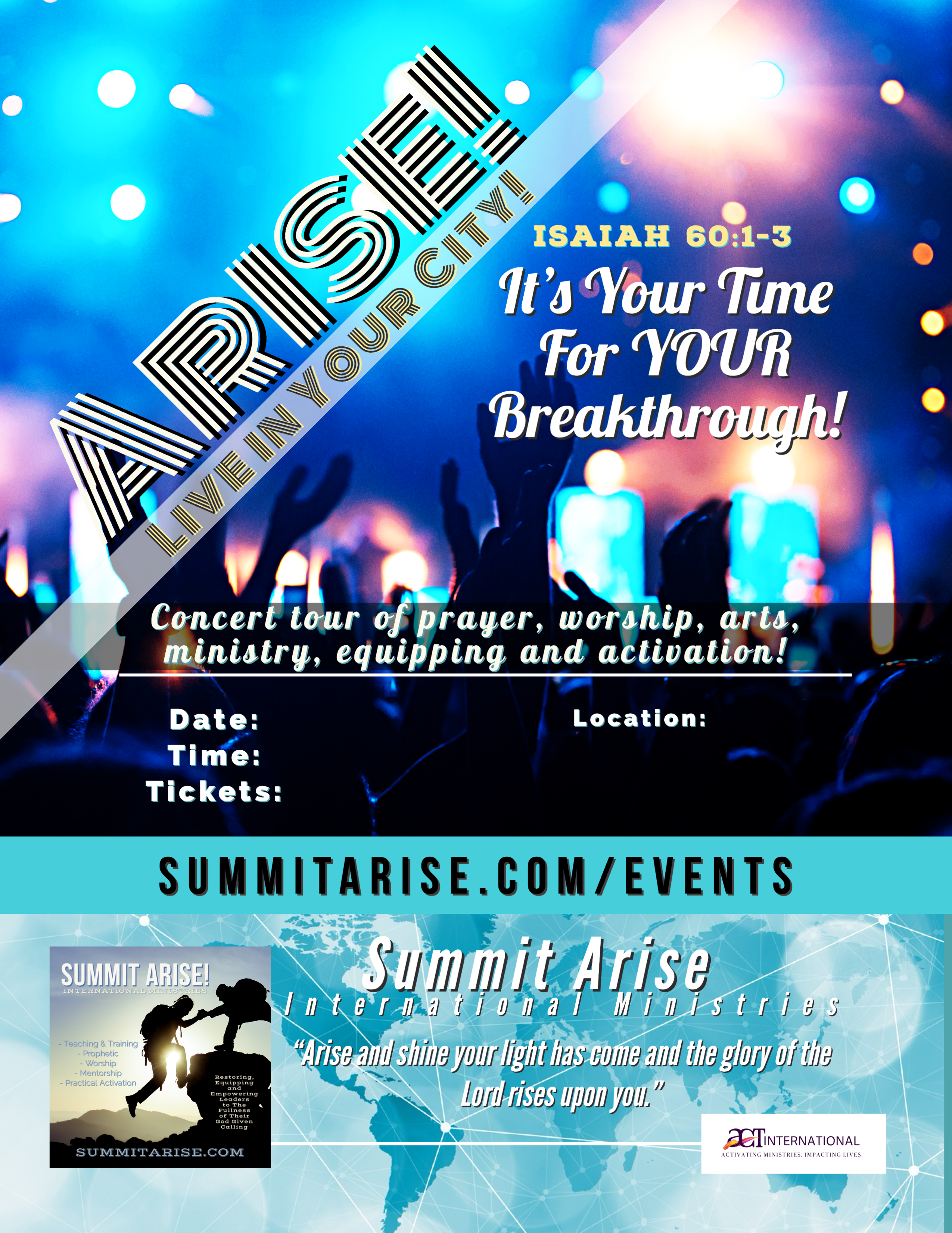 Events – Arise Tour | Hosts and Bookings